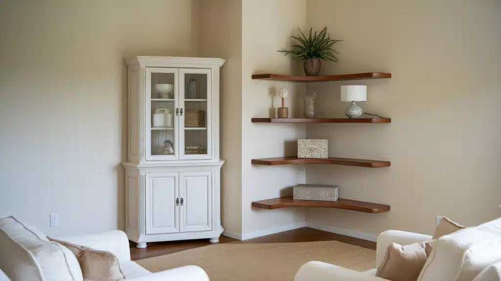 Use a Corner Cabinet or Floating Corner Shelf.png