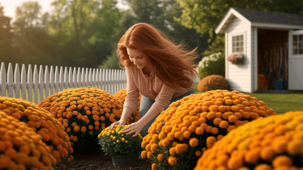 how to take care of mums outside