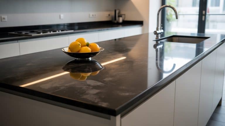 modern kitchen black granite countertops.png