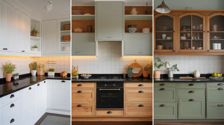 what color cabinets with black granite countertops.png