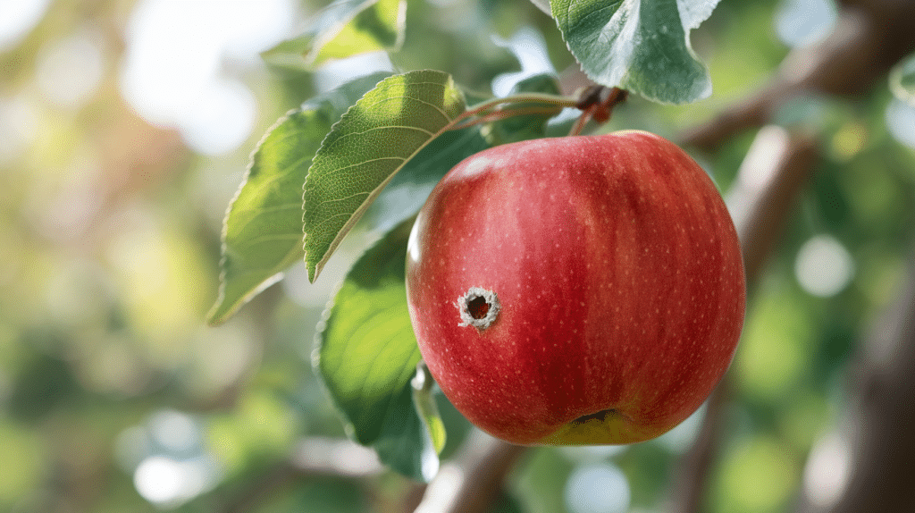 when to spray apple trees for worms