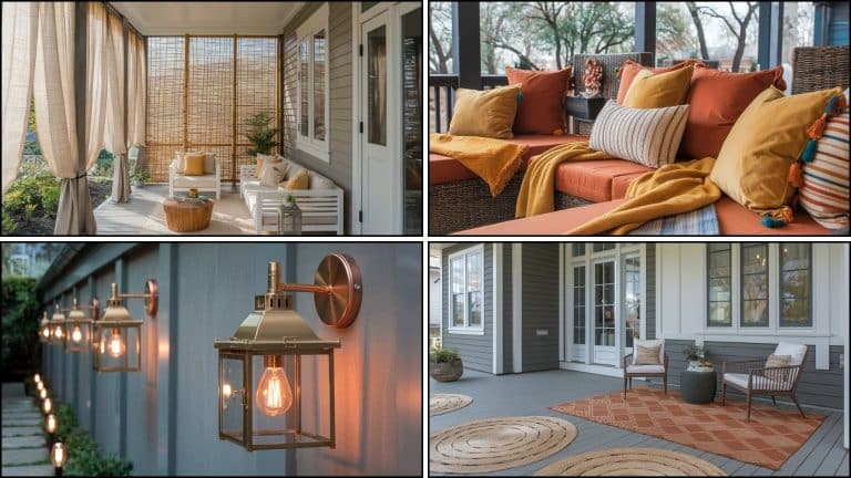 add warmth to a grey and white home exterior