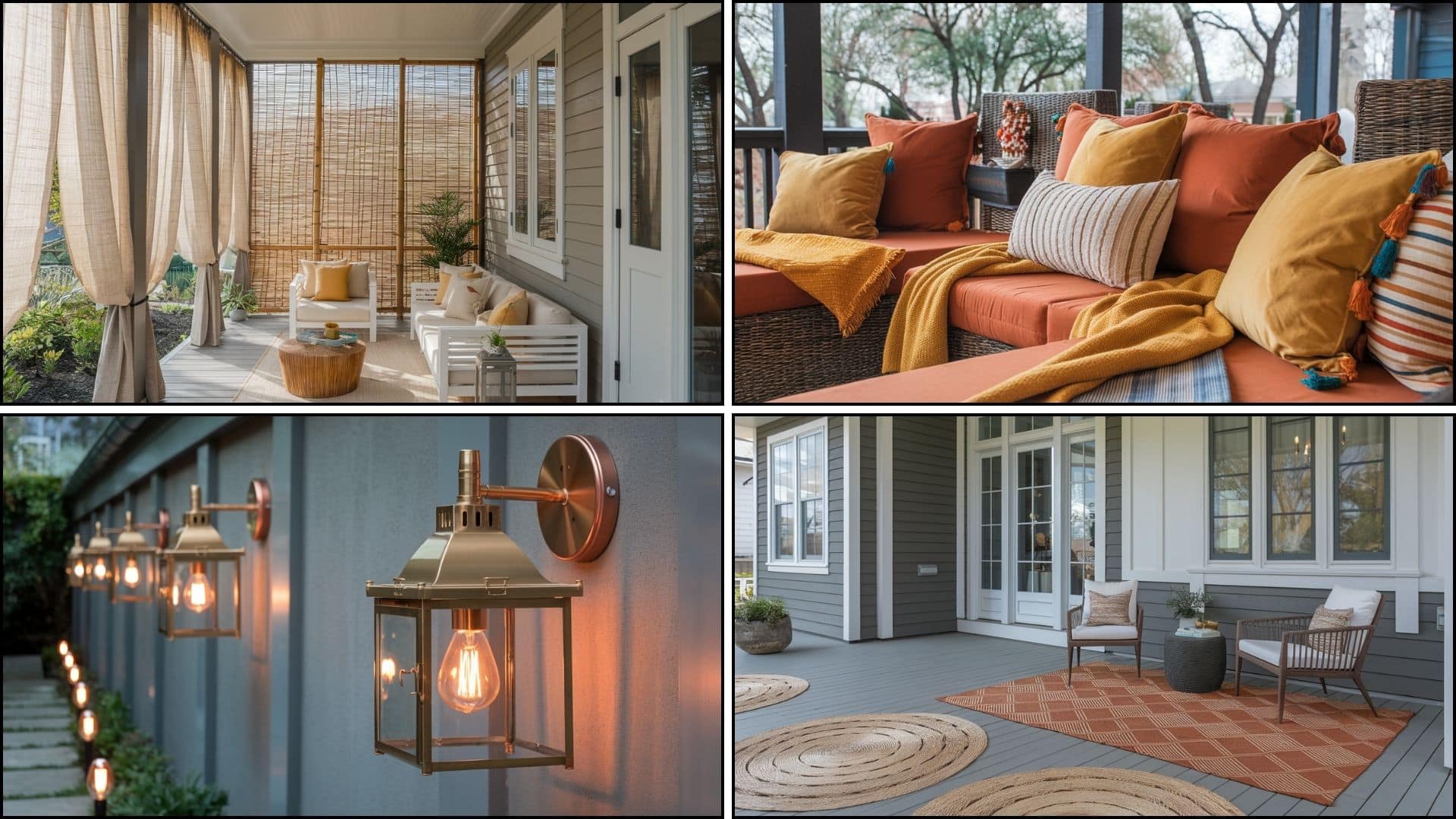 add warmth to a grey and white home exterior