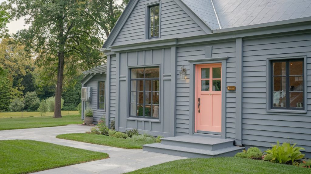 blush pink door house