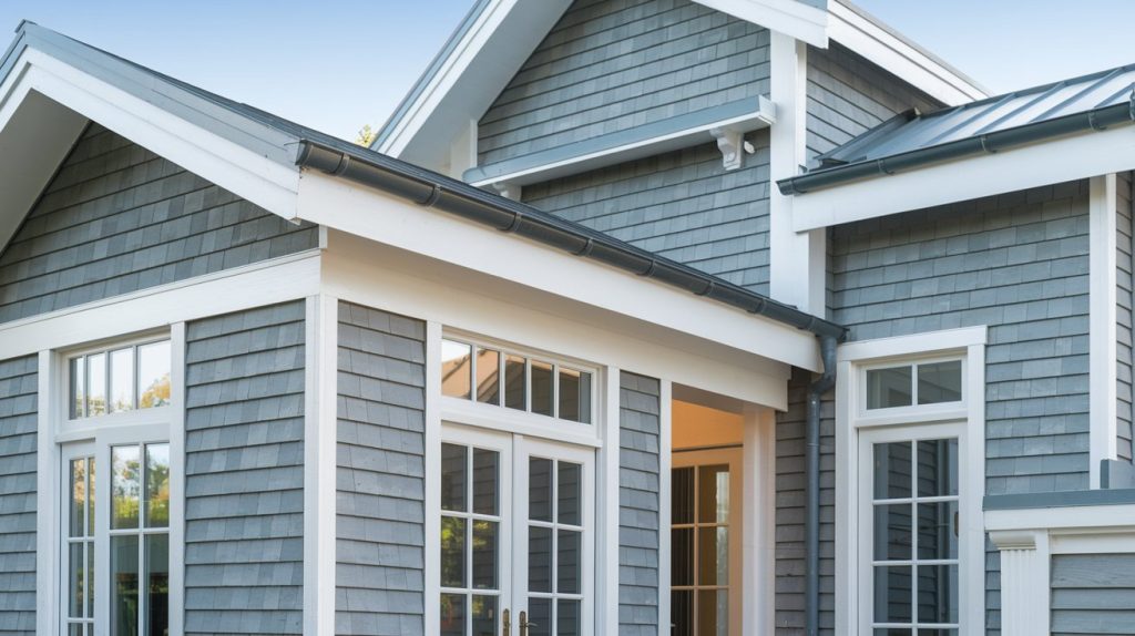 crisp white trim house