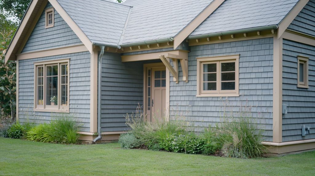 warm beige trim house