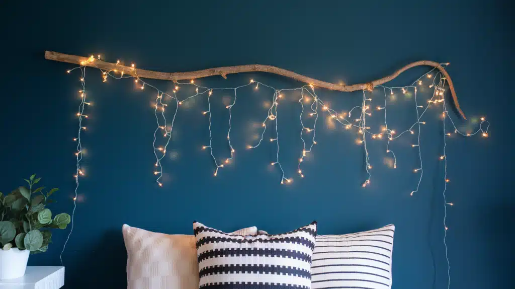Branch with String Lights