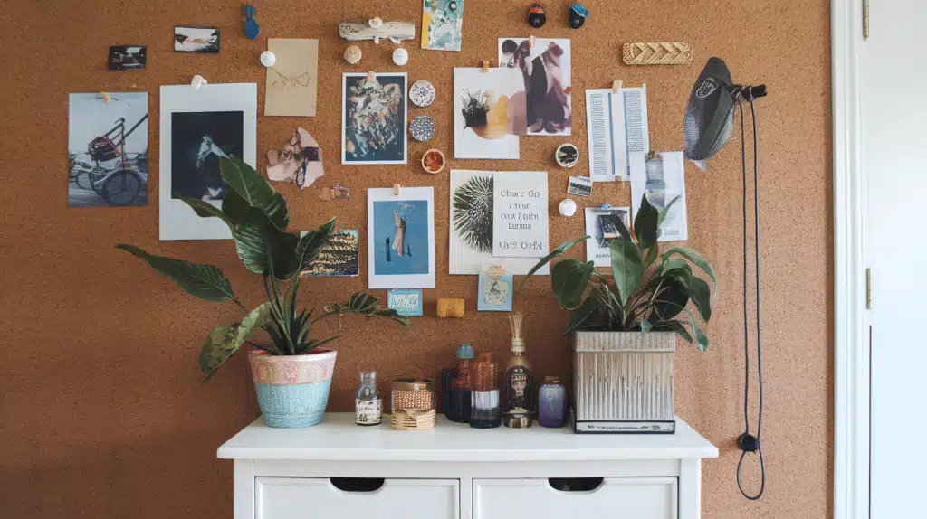 Corkboard Art Wall