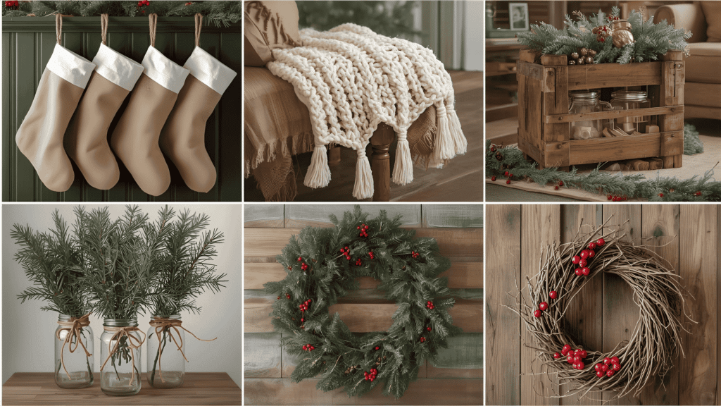 Farmhouse Christmas Living Room Ideas