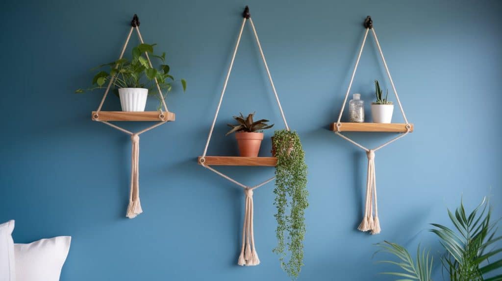 Hanging Wooden Shelves