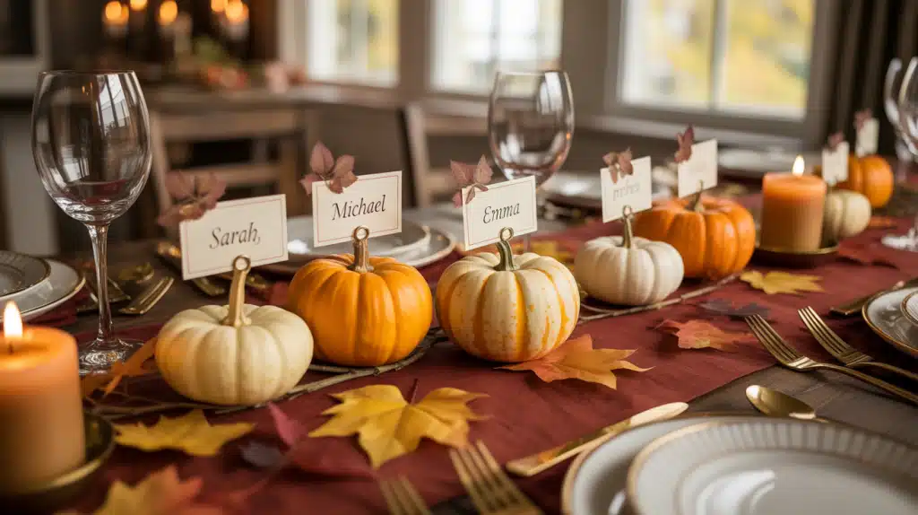 Mini Pumpkins as Name Card Holders.png