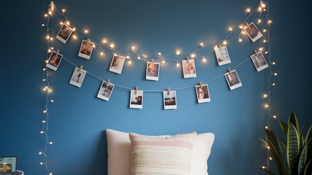Polaroid Fairy Light Wall