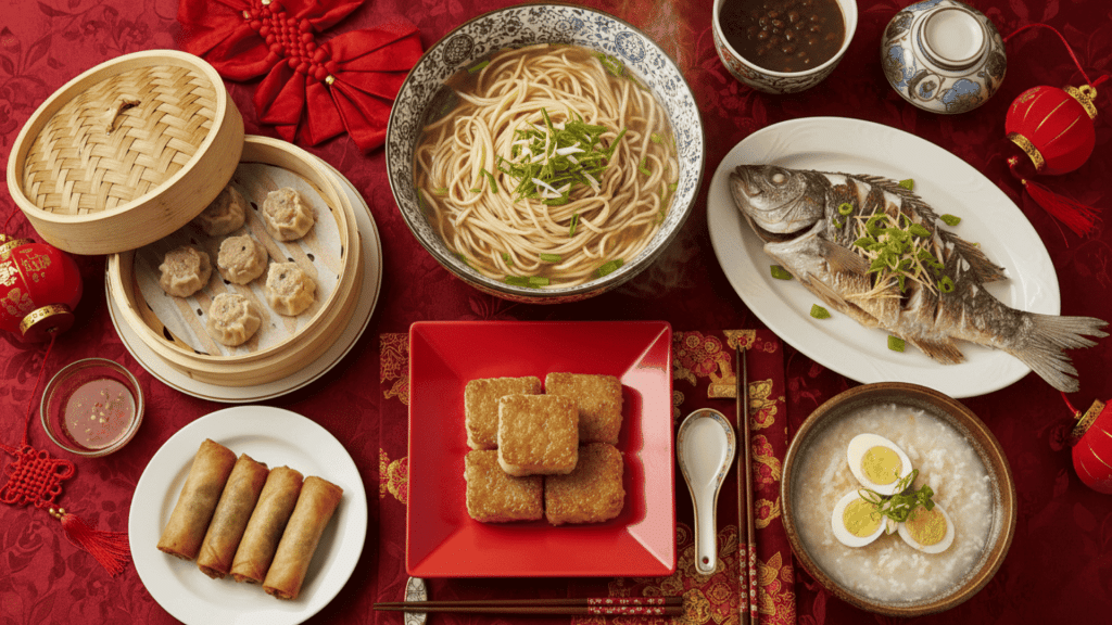 Asian New Year's Day Meal