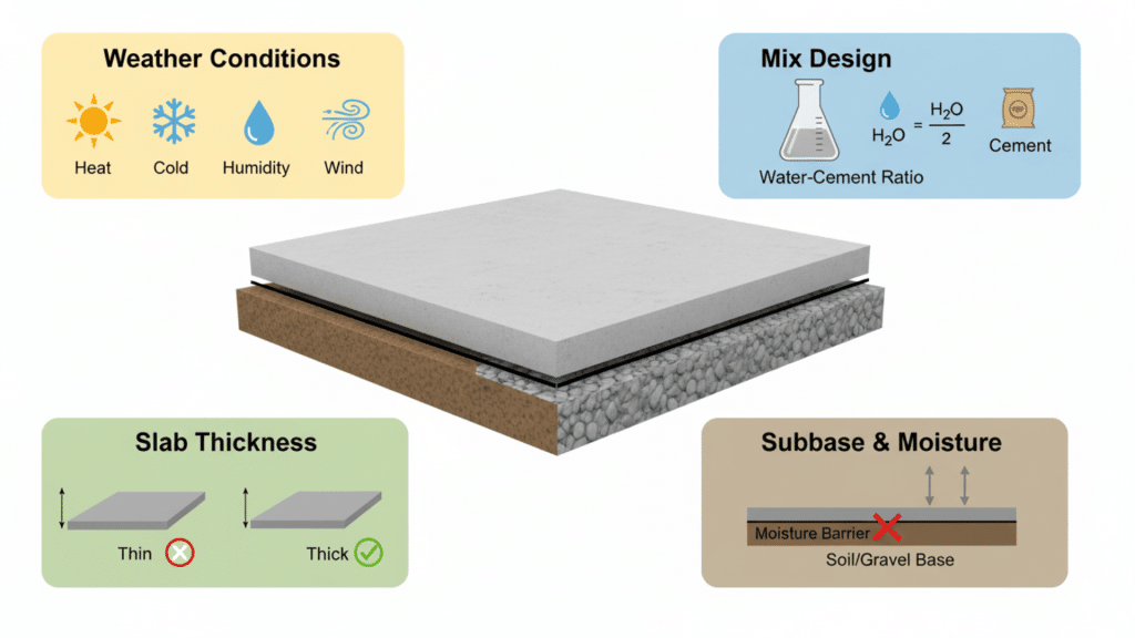 Factors That Affect Concrete Drying Time