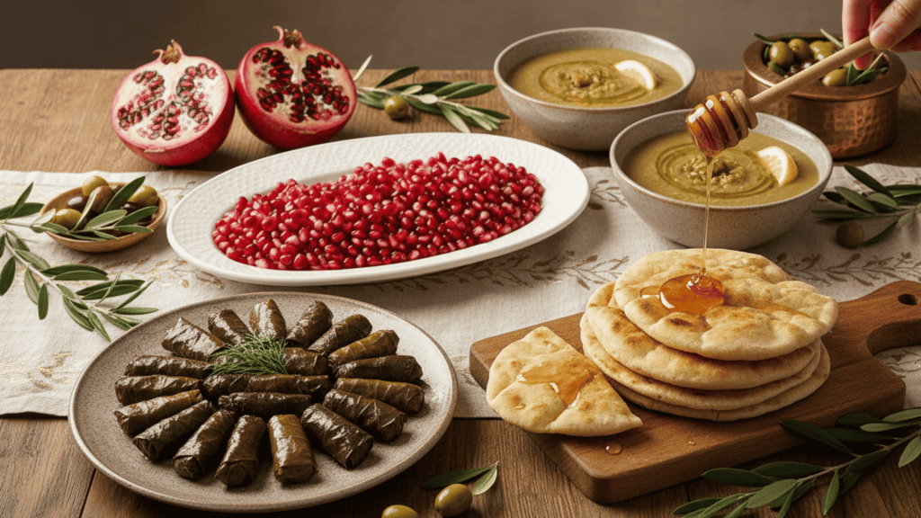 Middle Eastern an dMediterranea New Year's Day Meal