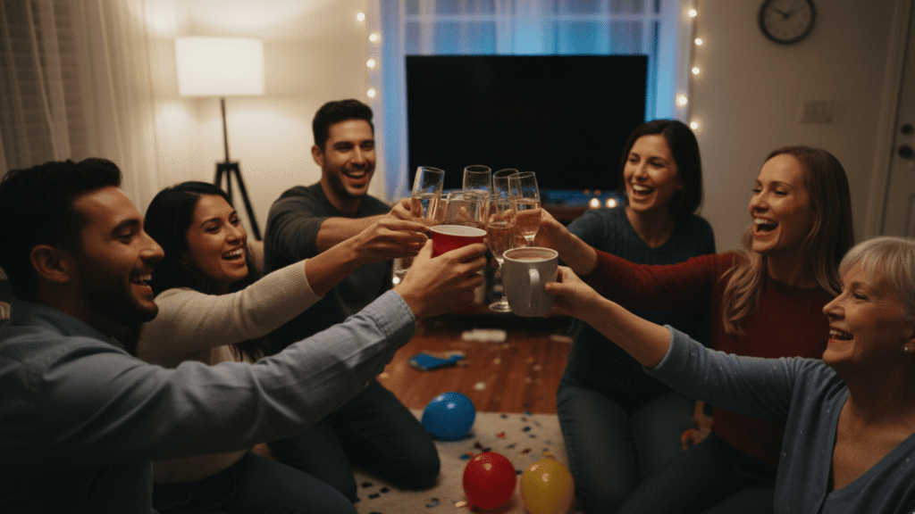 Toasting with Loved Ones