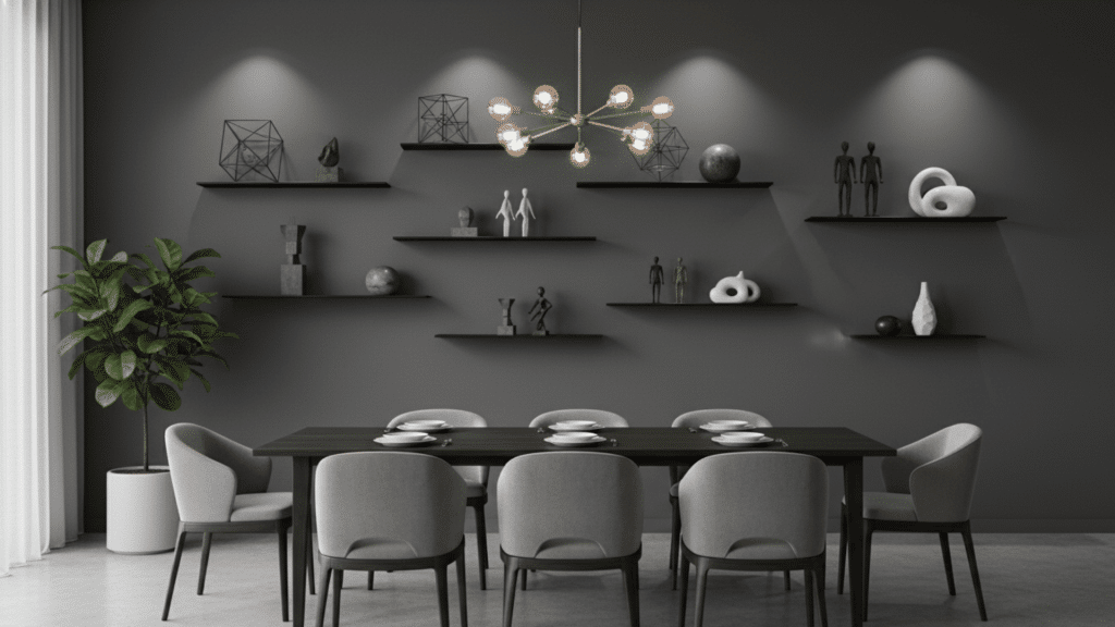 Wall Mounted Sculpture Shelves