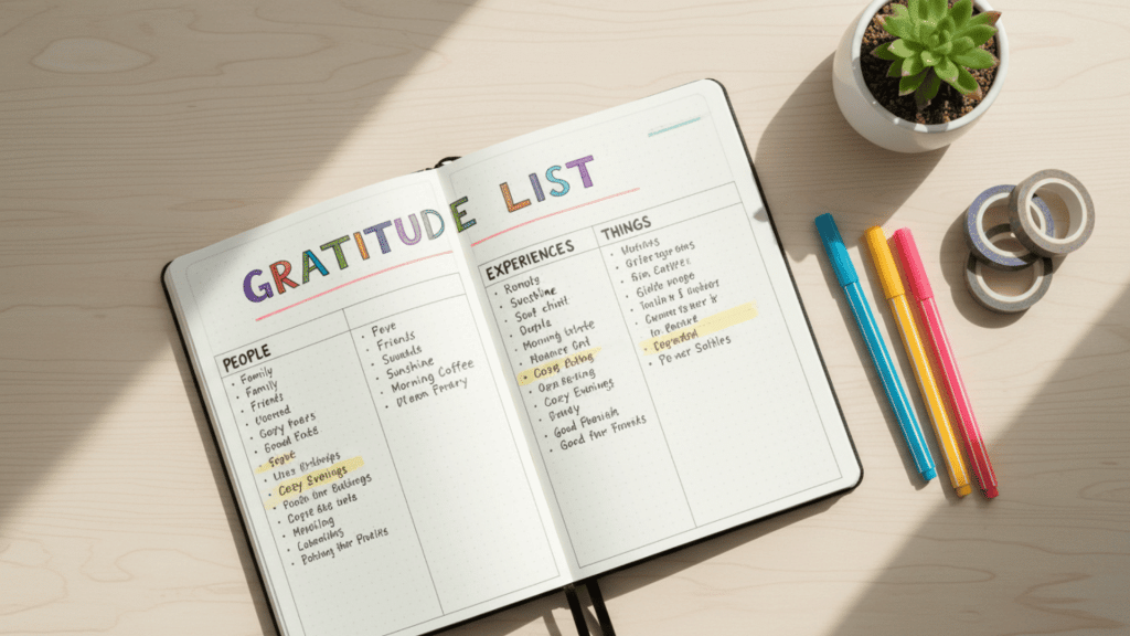 gratitude list