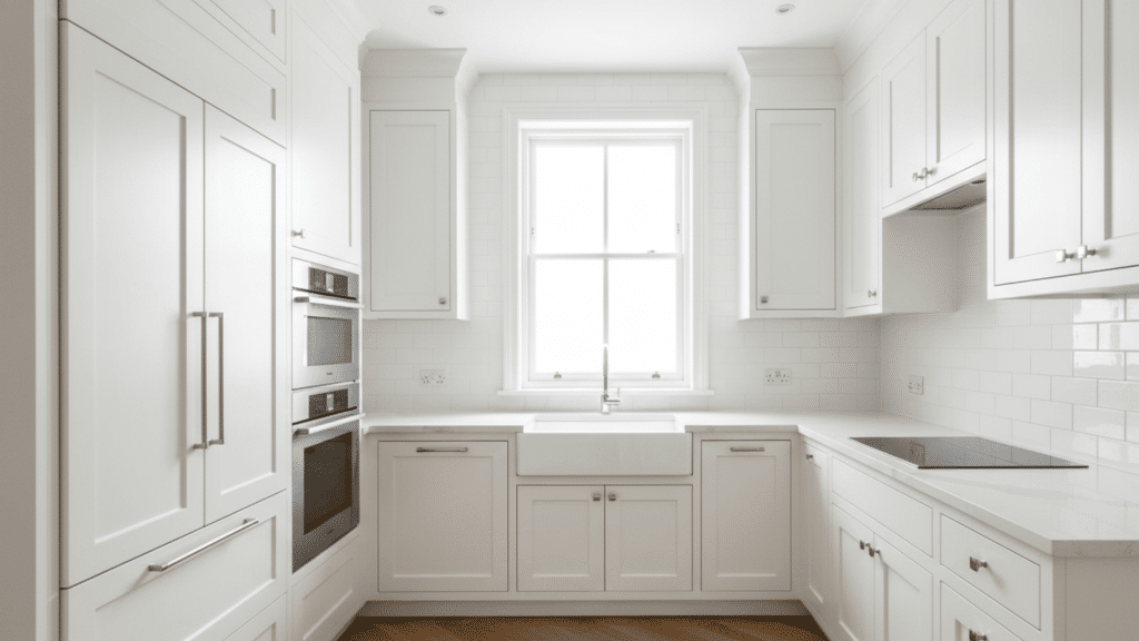 Full Height White Cabinets