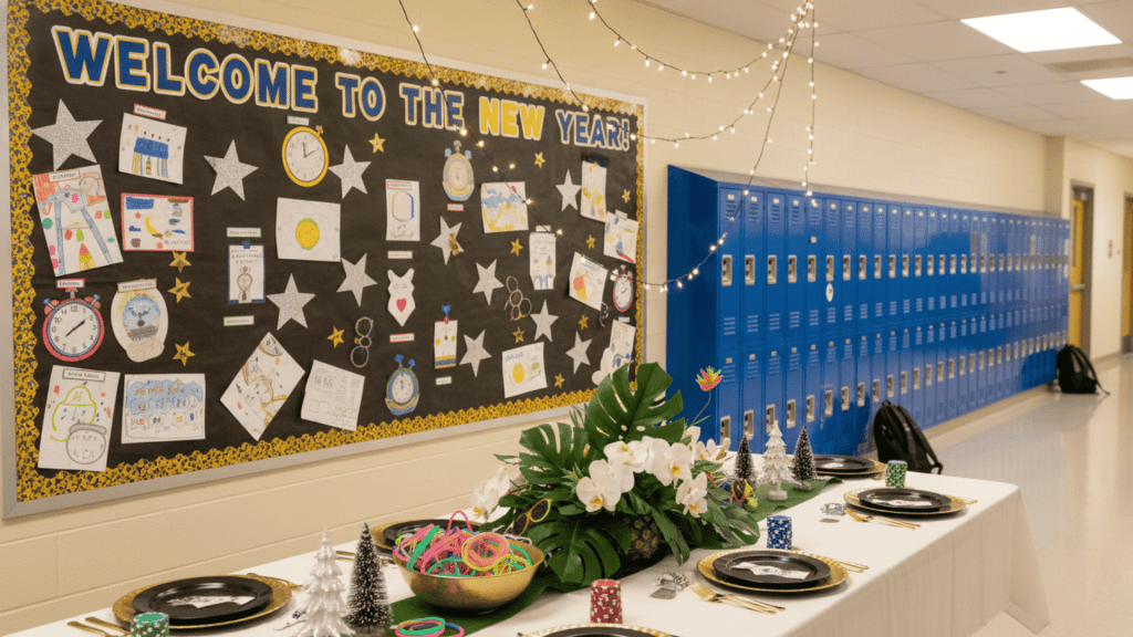 New Year Bulletin Board Ideas for School Hallways
