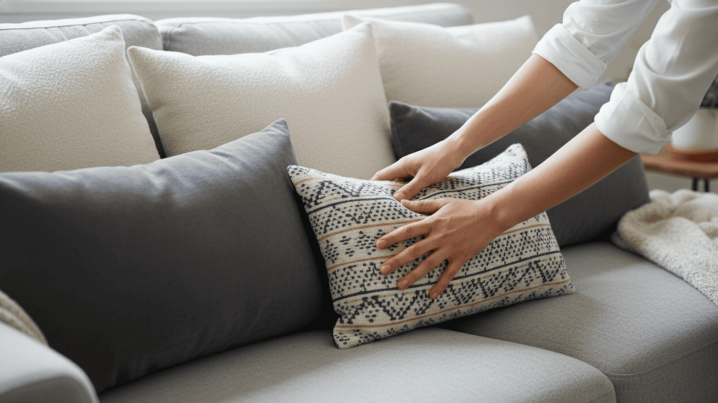 Steps for How to Style Pillows on a Couch