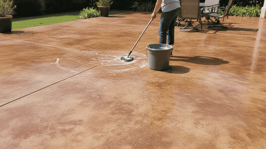 maintenance tips for concrete staining