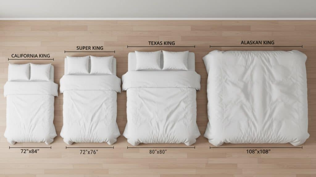 Alaskan King Bed Compared to Other Bed Sizes