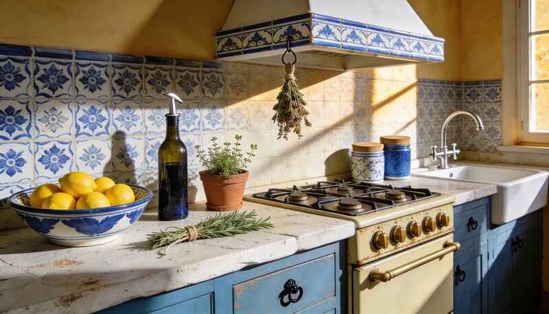 mediterranean-kitchen-counter