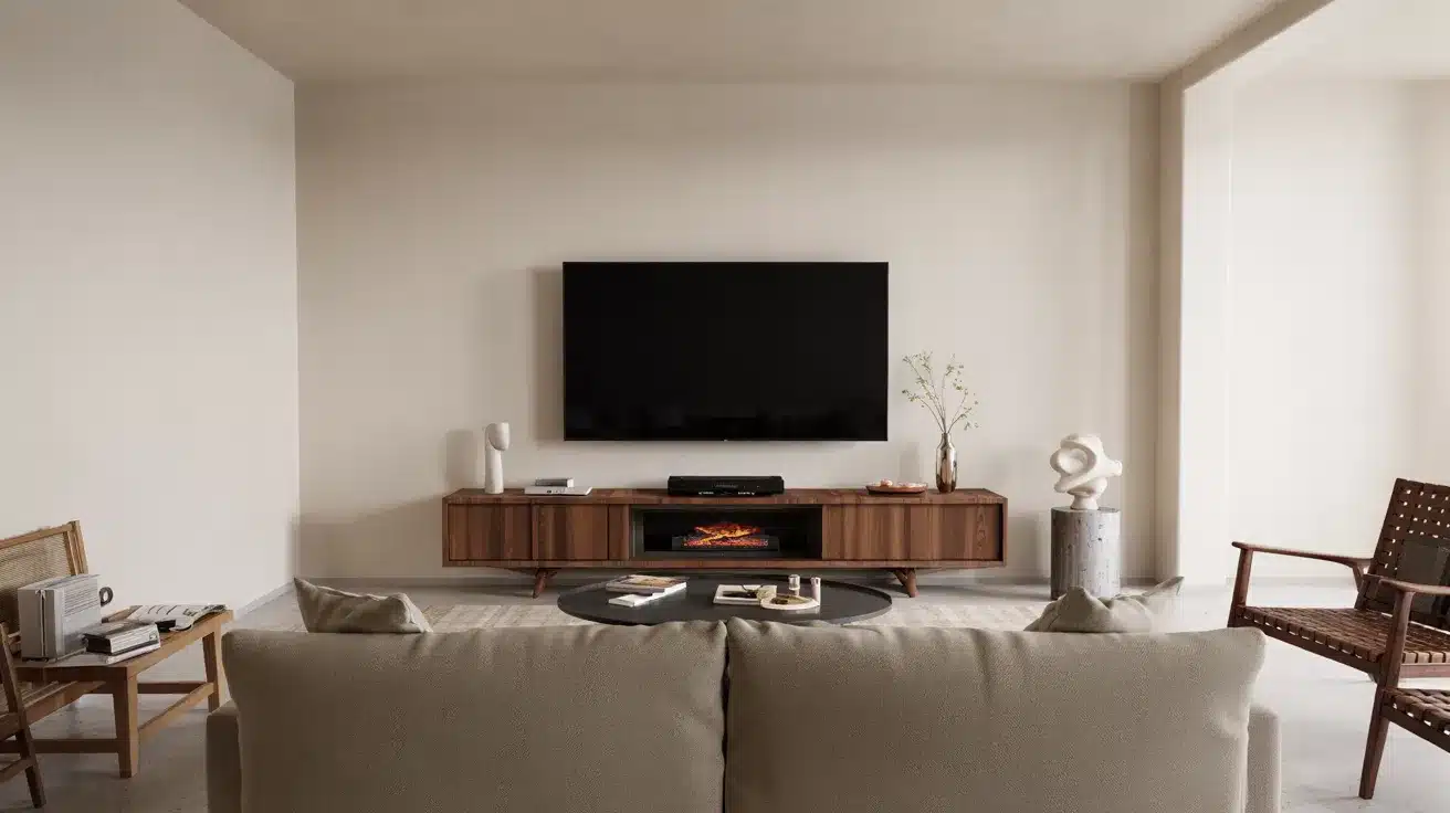 tv-above-media-console-long-rectangular-living-room