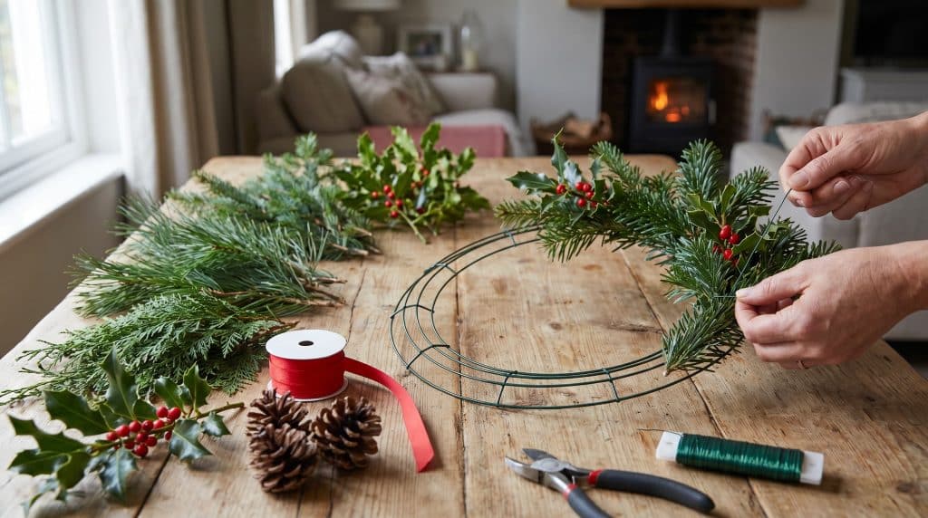 wreath making steps