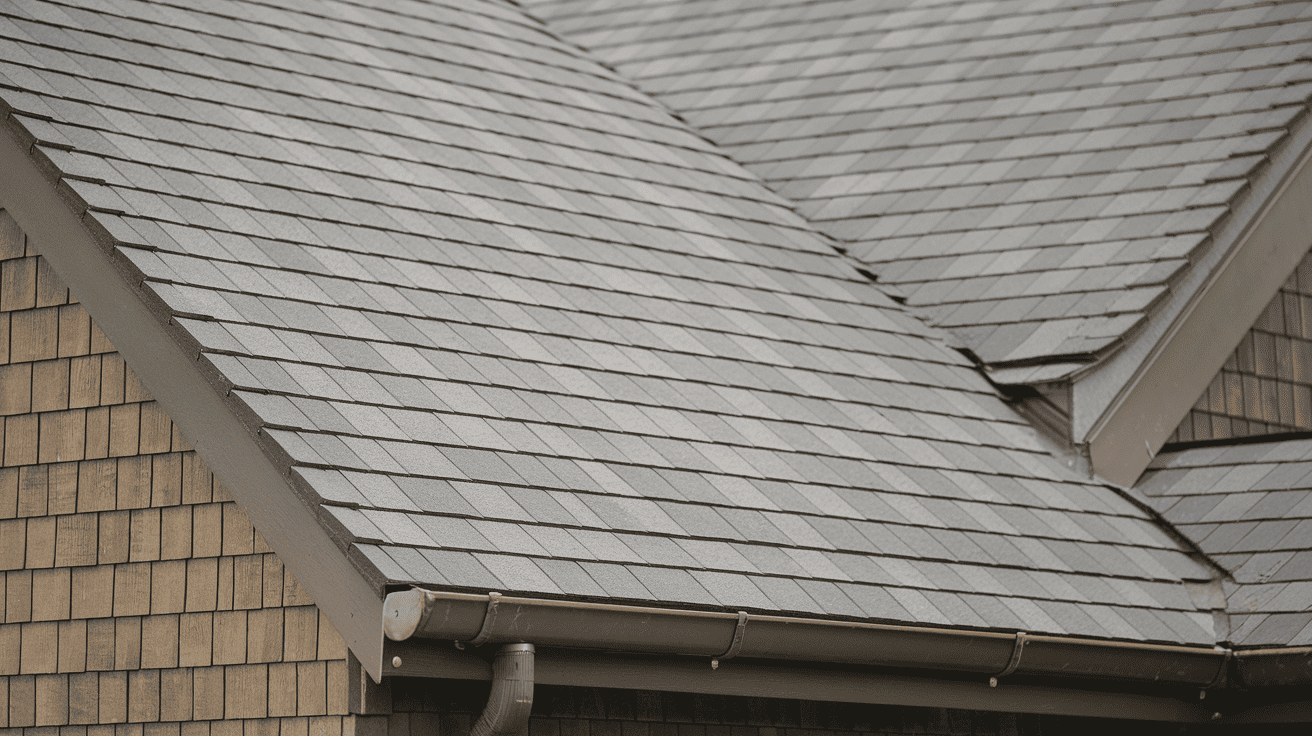 Lightweight engineered composite shingles designed to realistically mimic the look and texture of premium natural slate.