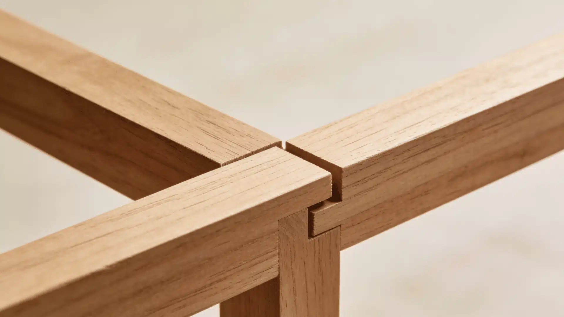 Half-lap joint with two boards fitted flush together