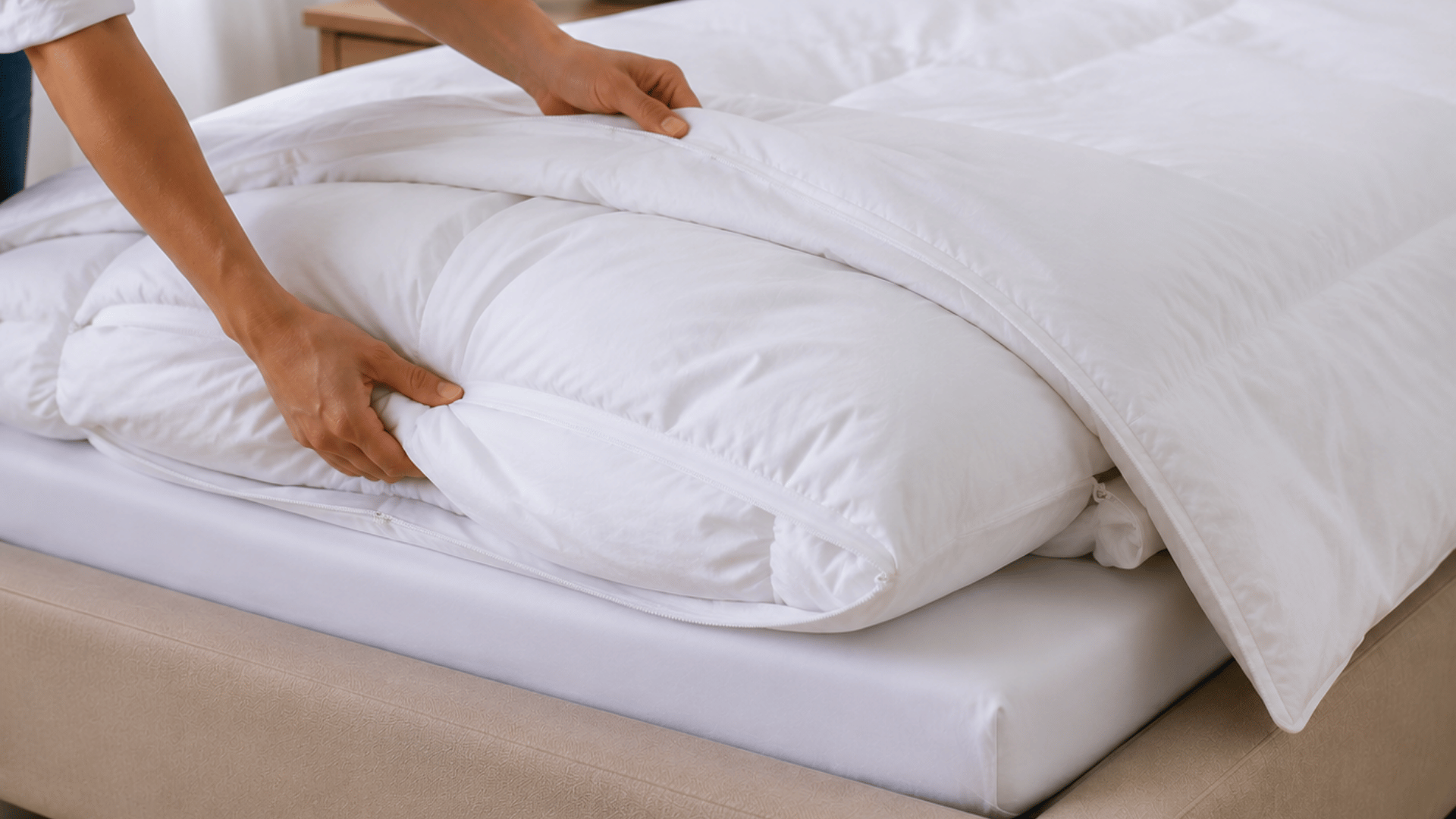 hands-placing-and-adjusting-a-white-duvet-inside-its-cover-on-a-bed-creating-a-fully-fluffed-hotel-style-look