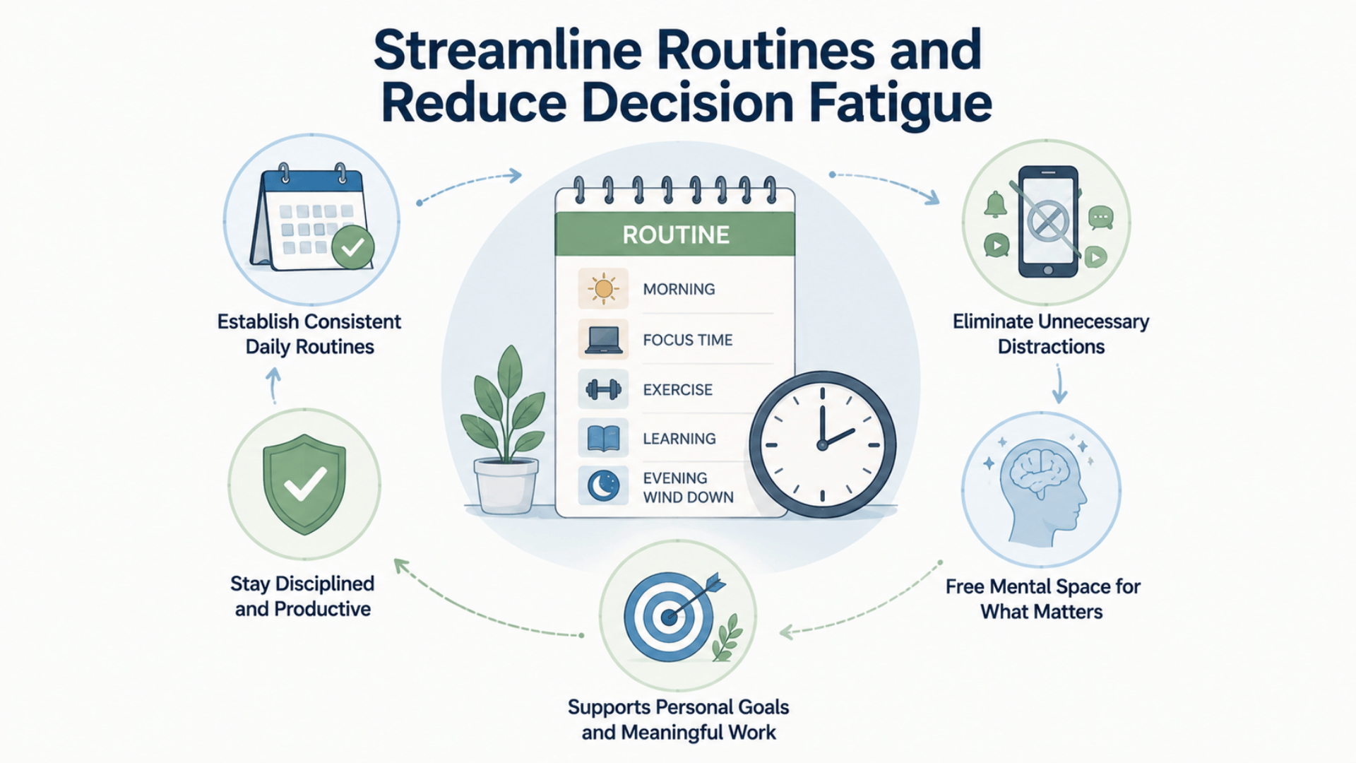 Streamline Routine and reduce decision fatigue