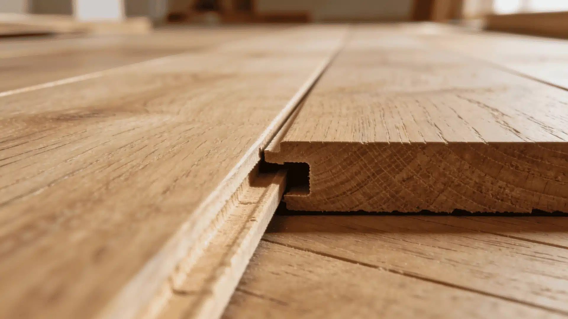 Tongue-and-groove boards connected side by side
