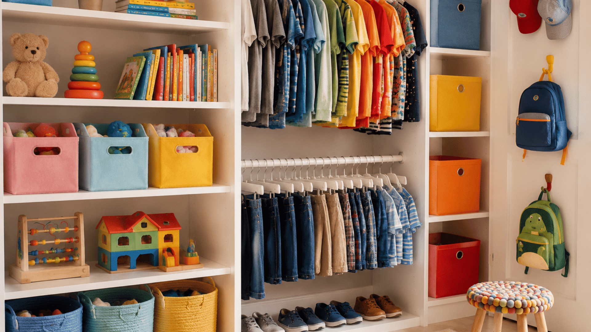 Smart kids’ closet ideas mean simple, practical ways to design or organize a child’s wardrobe.