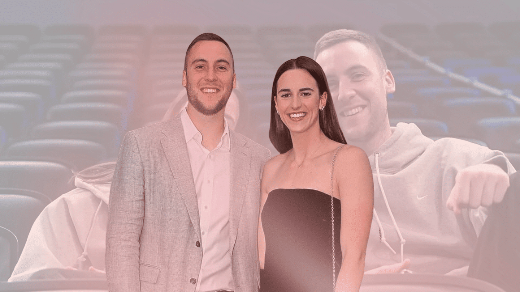 Caitlin Clark and her boyfriend Connor McCaffery together.
