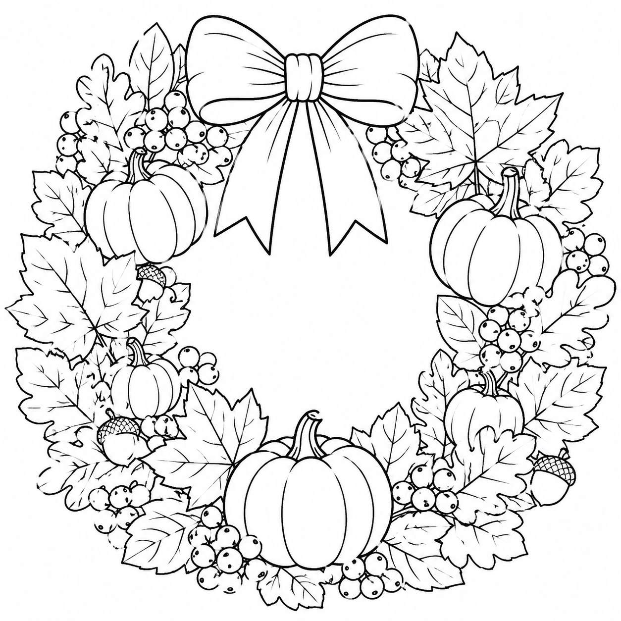 fall-wreath-coloring-page
