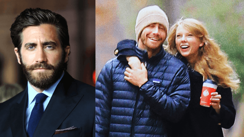 Taylor Swift and Jake Gyllenhaal relationship collage showing 2010 romance era and breakup inspired songwriting period.