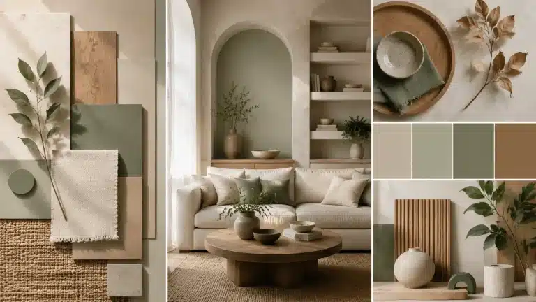 Balanced interior design showing unity through color, texture, materials, and harmony between elements