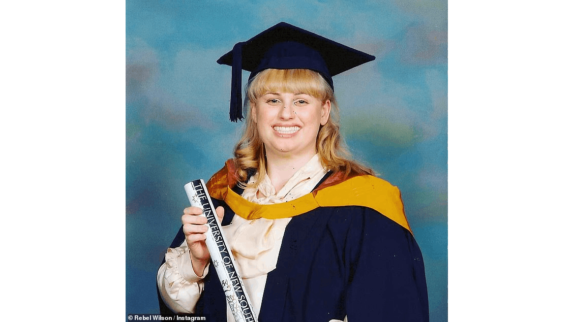 rebel wilson with her degree