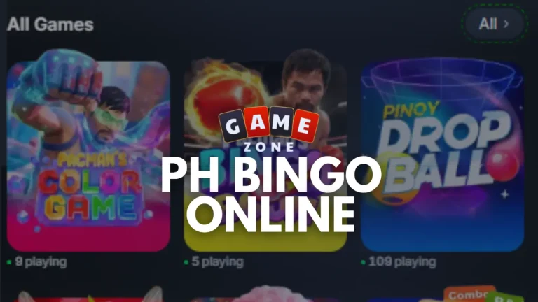 Online game selections featuring colorful artwork and graphics on a dark background
