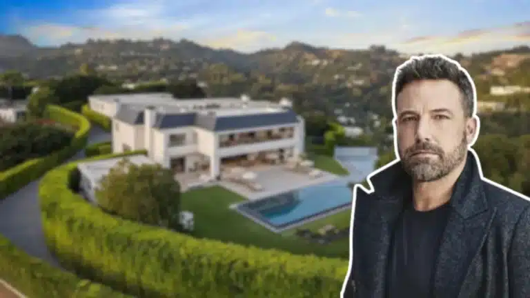Ben Affleck and His Beverly Hills Mansion in the Background.