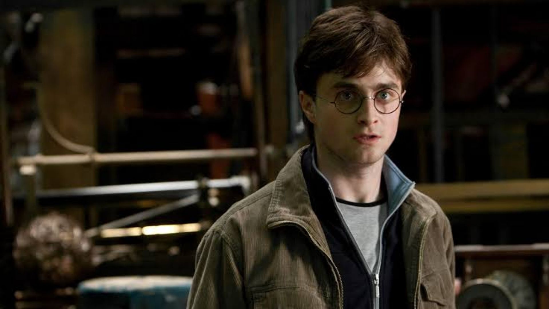 Daniel Radcliffe portraying Harry Potter in the film series.