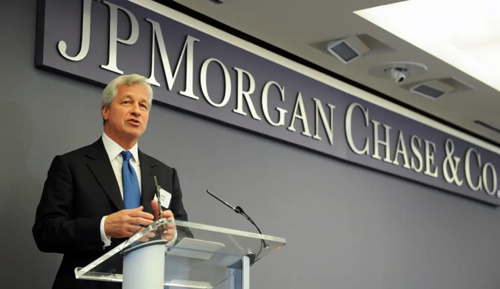 Jamie Dimon speaking at a JPMorgan Chase event