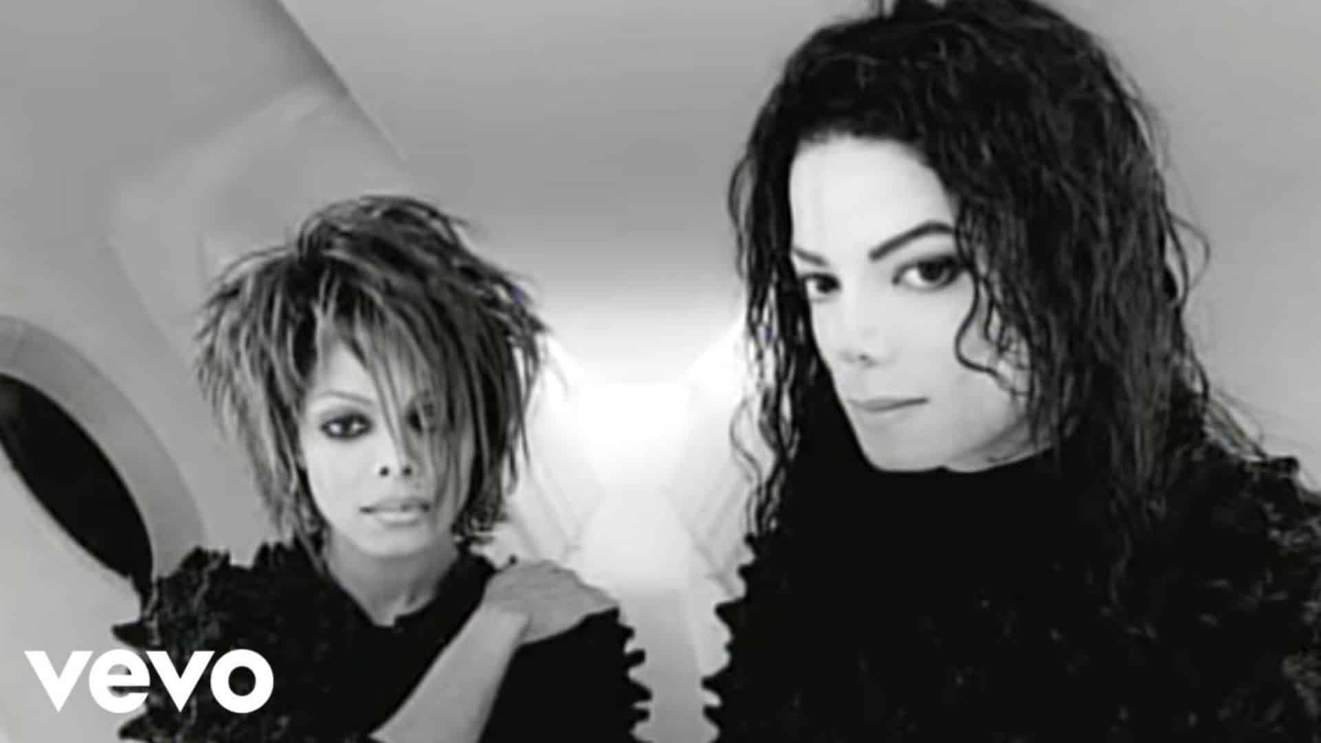 Michael Jackson and Janet Jackson playing together in scream music video