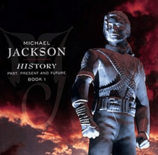 Music album cover featuring a collage-style portrait artwork and the title HIStory.