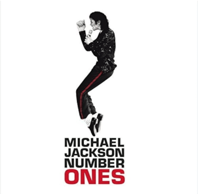 Number Ones album cover featuring a silhouette of a performer on a white background.