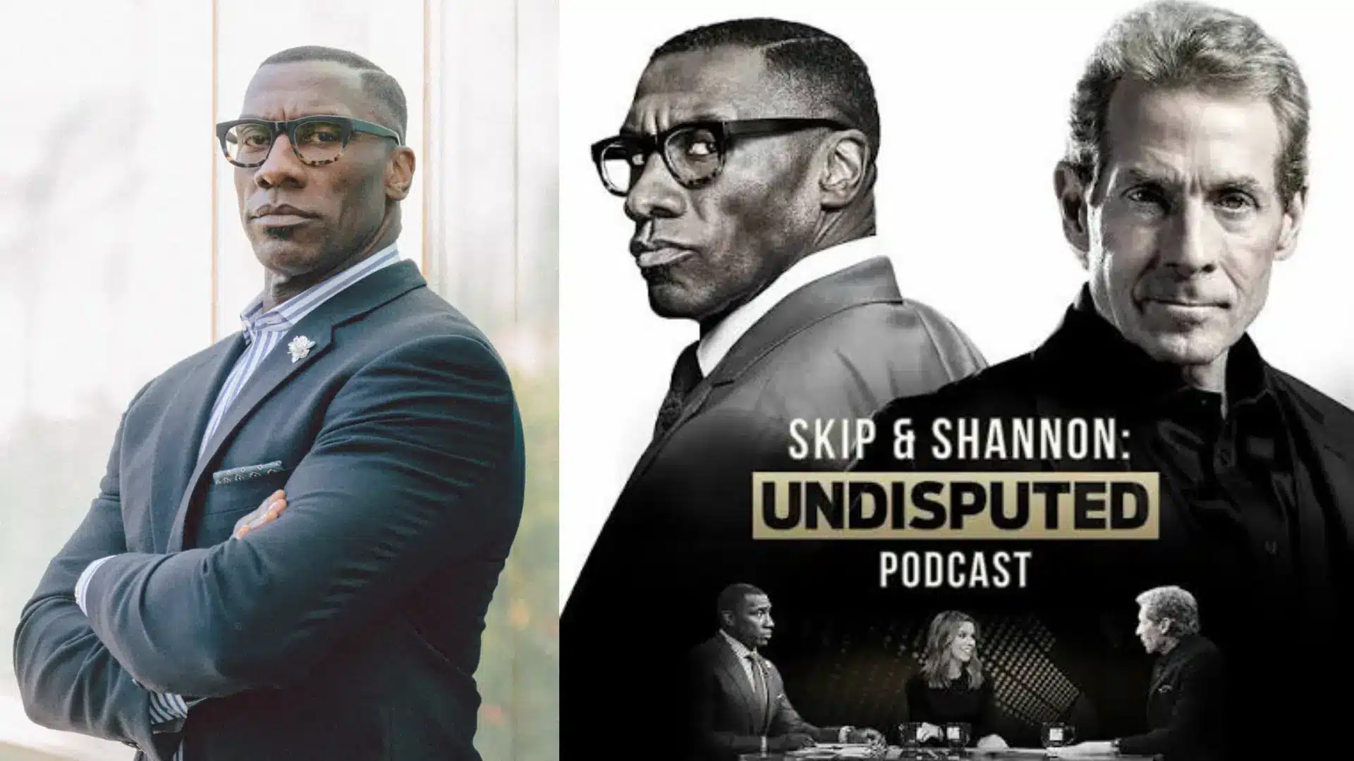 Shannon Sharpe working as a sports analyst during his broadcasting career after retiring from the NFL.