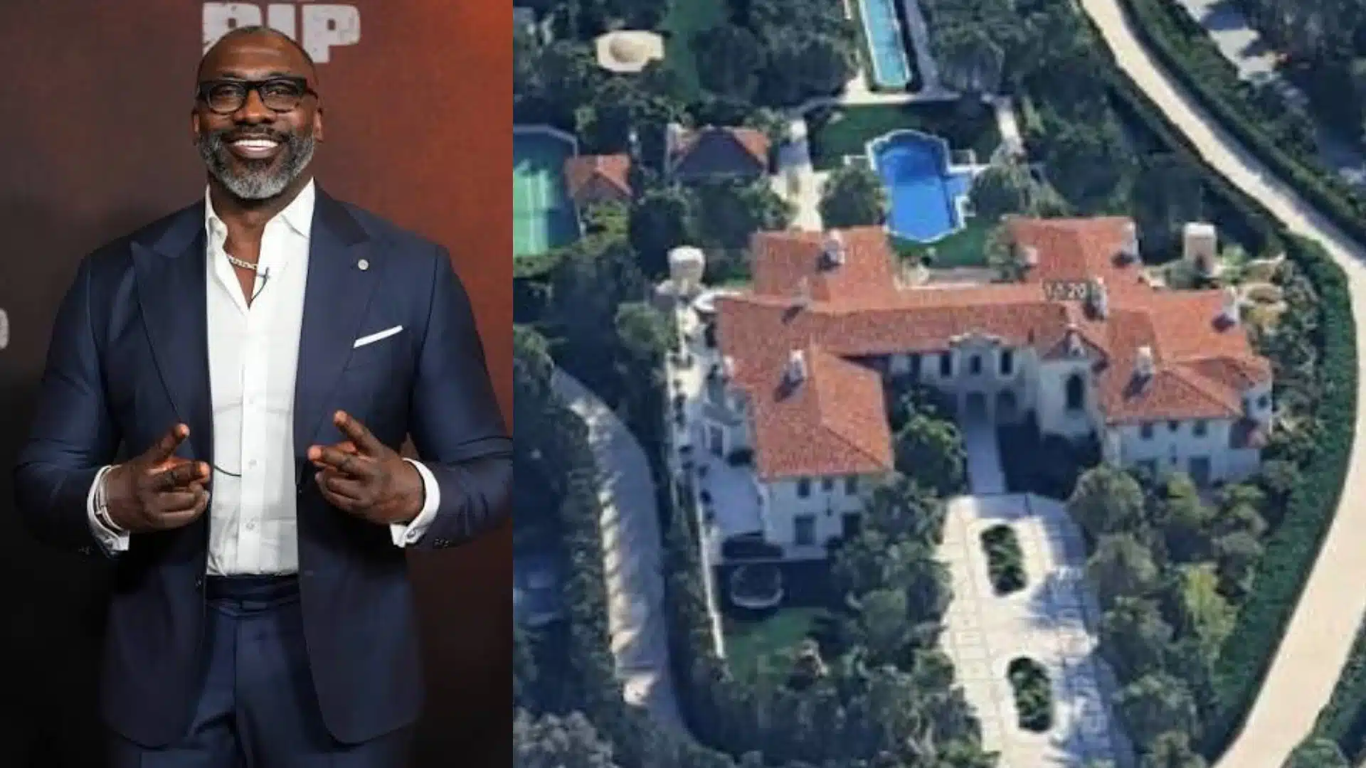 Shannon Sharpe’s luxury home closet known as The Vault with organized clothing and personal belongings.